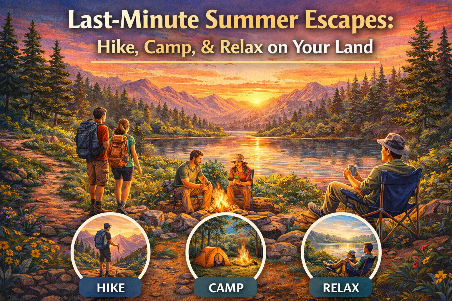 Last-Minute Summer Escapes: Hike, Camp, & Relax on Your Land