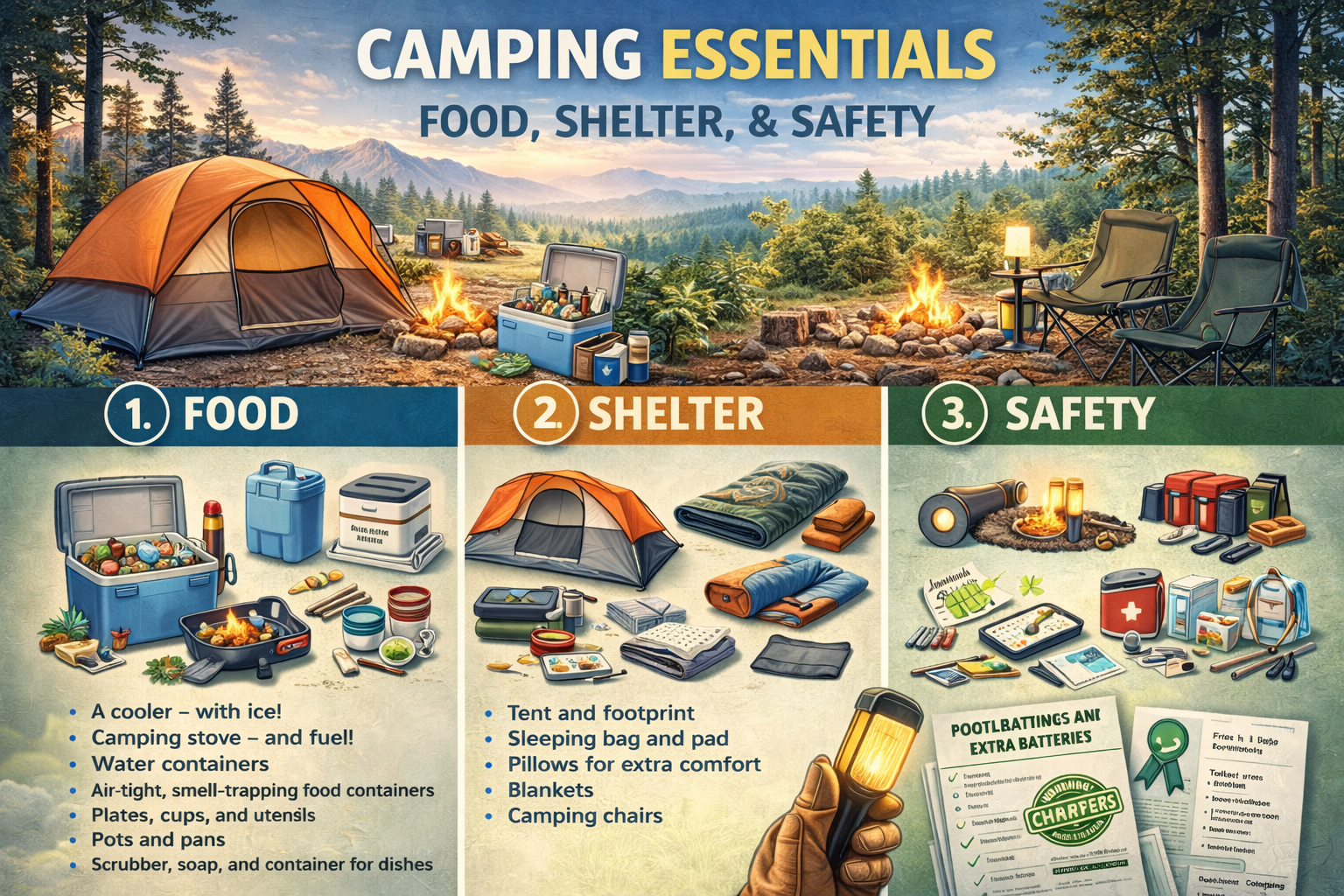 Top 3 Camping Essentials