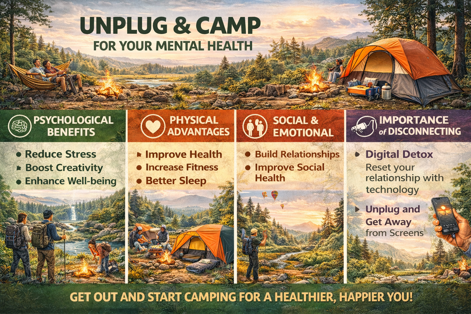 Benefits of Unplugging Through Camping: Unlocking Mental Wellness